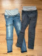 2x zwangerschapsbroeken maat 27/32, Kleding | Dames, Positiekleding, Blauw, Ophalen of Verzenden, Zo goed als nieuw, Maat 34 (XS) of kleiner