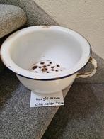 Oude emaille bloempot maat staat er bij, Antiek en Kunst, Antiek | Emaille, Ophalen of Verzenden