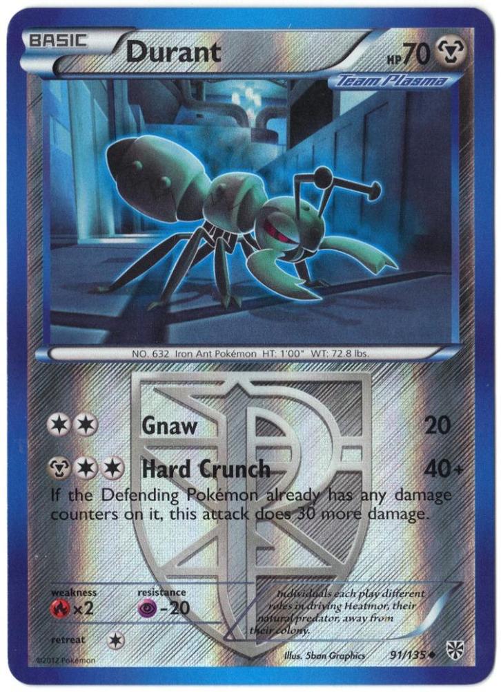 Plasma Storm,  Durant [reverse] 91/135, Hobby en Vrije tijd, Verzamelkaartspellen | Pokémon, Nieuw, Losse kaart, Verzenden