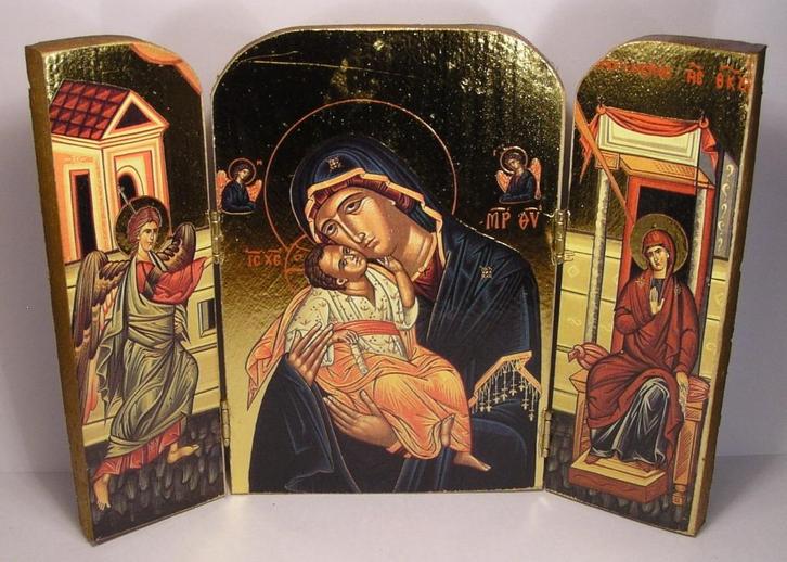 DG00 Drieluik Maria en Kindje Jezus (nieuw), Verzamelen, Religie, Nieuw, Verzenden