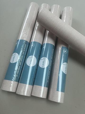 Caselio linen behang lichtroze/goud 5 rollen beschikbaar voor biedingen