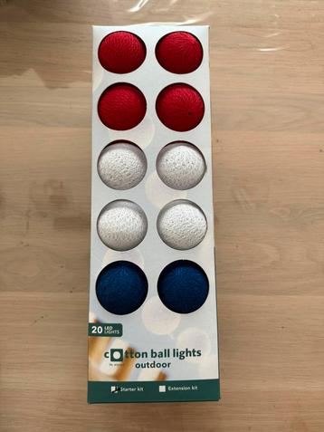 Cotton Balls outdoor lampjes rood/wit/blauw starterkit nieuw beschikbaar voor biedingen