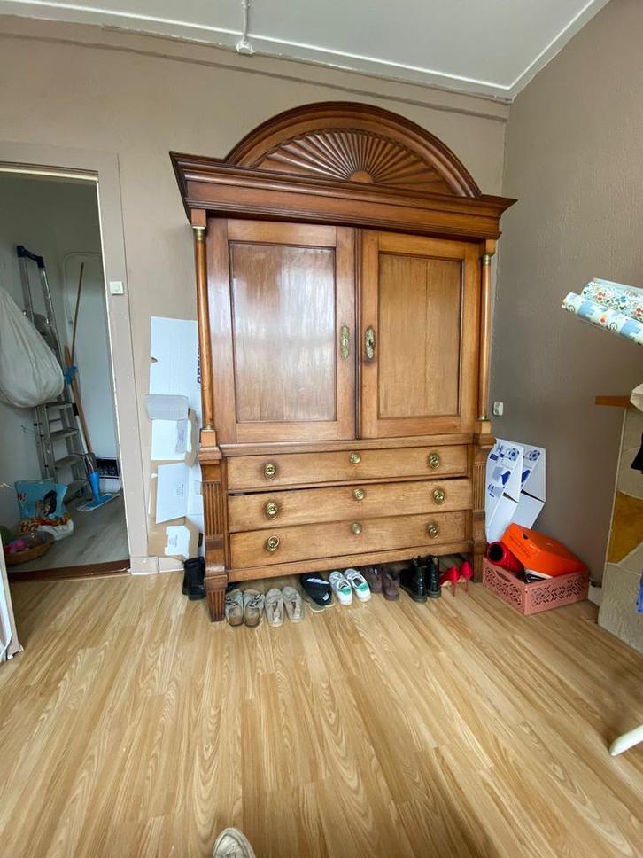 Vintage Houten Kast met Lades, Antiek en Kunst, Antiek | Meubels | Kasten, Ophalen