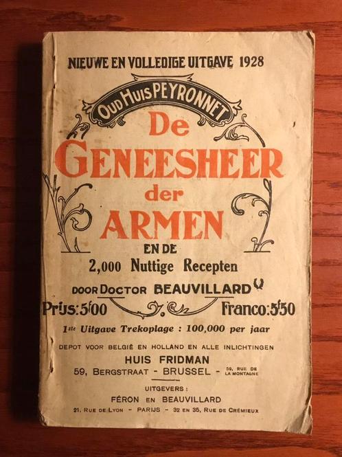 Boekje, De GENEESHEER der ARMEN, 1928., Antiek en Kunst, Antiek | Boeken en Bijbels, Ophalen of Verzenden
