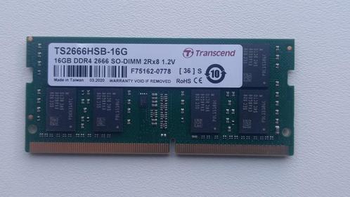 16GB DDR4 PC4-21300 2666Mhz laptop memory, Computers en Software, RAM geheugen, Zo goed als nieuw, Laptop, 16 GB, DDR4, Verzenden