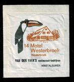 suikerzakje 822 v.d. Valk's Motel Westerbroek Westerboek, Ophalen of Verzenden, Nederland