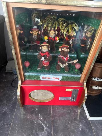 Antieke Bimbo Baby Muziekdoos met Aapjes beschikbaar voor biedingen