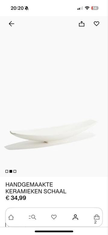 Witte Decoratieve Schaal - H&M Home beschikbaar voor biedingen