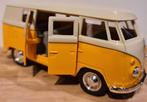 Volkswagen T1 bus combi met frictie motor geel wit, Hobby en Vrije tijd, Modelauto's | 1:32, Nieuw, Ophalen of Verzenden, Bus of Vrachtwagen