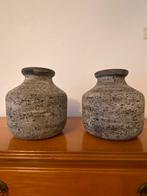 Mooie potten, zwart/grijs, 2 stuks, Huis en Inrichting, Woonaccessoires | Vazen, Ophalen, Steen, Zwart, Zo goed als nieuw