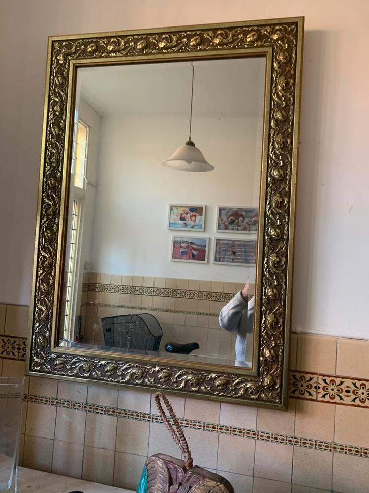 Mooie spiegel met geslepen lijst (80x120cm), Huis en Inrichting, Woonaccessoires | Spiegels, Gebruikt, 75 tot 100 cm, 100 tot 150 cm