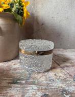 Antiek glazen doosje met knipsluiting, Antiek en Kunst, Ophalen of Verzenden