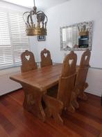 Mancave tafel met zeer robuuste stoelen., Ophalen, Zo goed als nieuw, 25 flessen of meer, Metaal
