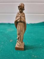 Maria beeld polyester steen op houten voet, Verzamelen, Religie, Ophalen of Verzenden