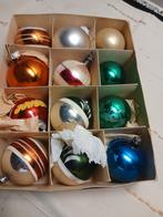 14603 12antieke gekleurde kerstballen, Diversen, Kerst, Ophalen of Verzenden
