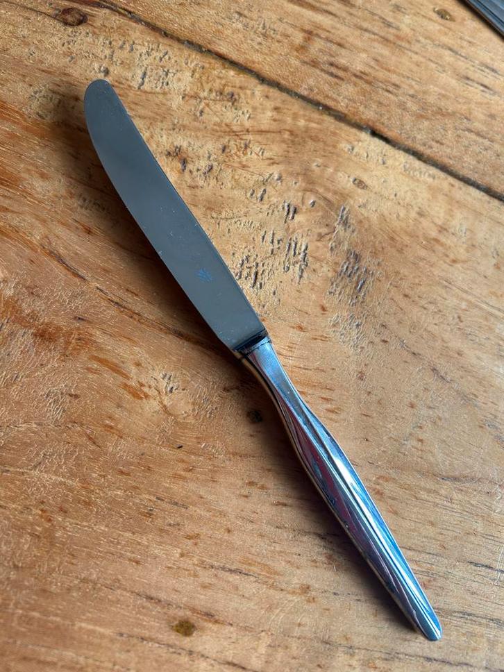 Verzilverd fruitmesje met elegant design, Antiek en Kunst, Antiek | Bestek, Ophalen of Verzenden