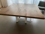 Eikentafel massief 160x160 5cm dik, Huis en Inrichting, Tafels | Eettafels, Ophalen, Strak en gezellig, 150 tot 200 cm, Vierkant