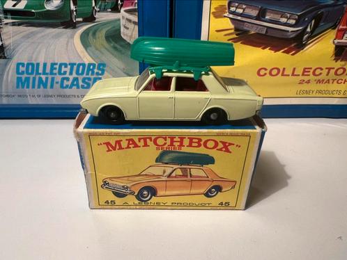 Matchbox Lesney Nr.45 Ford Corsair & Boat, Hobby en Vrije tijd, Modelauto's | Overige schalen, Gebruikt, Auto, Ophalen of Verzenden