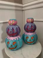 2 halloween pompoen kandelaars kaarsenhouder herfst pumpkin, Ophalen of Verzenden, Nieuw