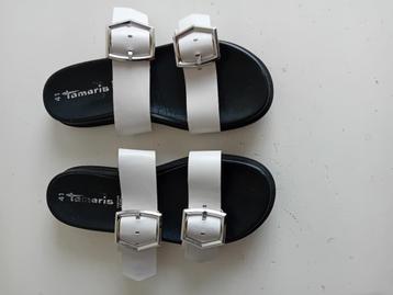 Tamaris sandalen,wit,leer maat 41 beschikbaar voor biedingen