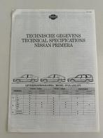 Folder technisch Nissan Primera, Ophalen of Verzenden, Zo goed als nieuw, Auto's
