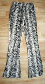 Loavies flared slangenprint pantalon, maat S, Beige, Ophalen of Verzenden, Maat 36 (S), Lang