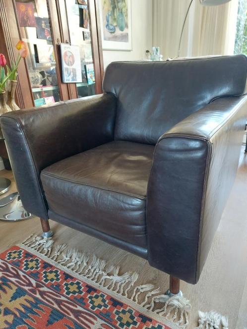 Prachtige, stevige fauteuil, Huis en Inrichting, Fauteuils, Zo goed als nieuw, Leer, 50 tot 75 cm, Minder dan 75 cm, Ophalen