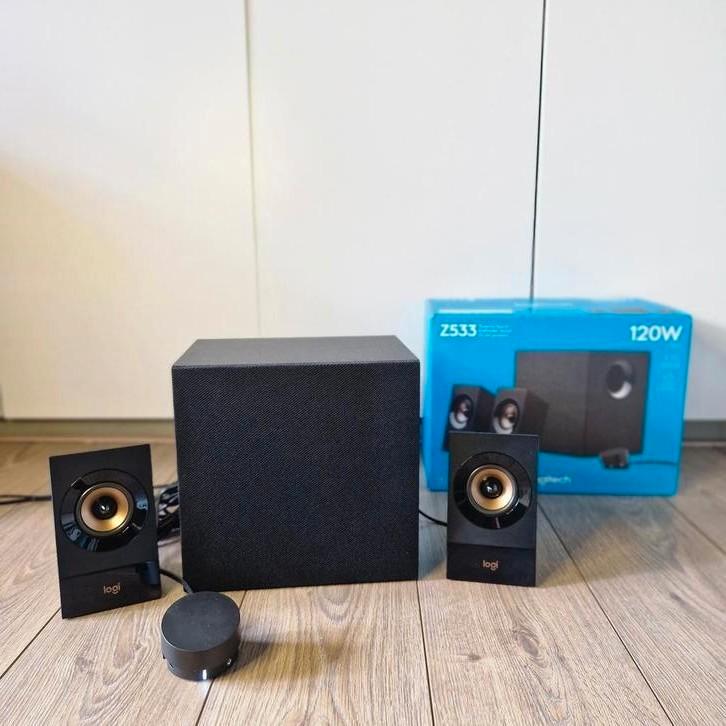 Logitech z533 speaker systeem nieuw in de doos, Computers en Software, Pc speakers, Nieuw, Ophalen of Verzenden