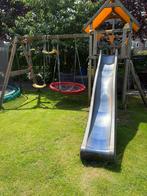 Speeltoestel met glijbaan schommel enzovoort, Kinderen en Baby's, Speelgoed | Buiten | Speeltoestellen, Ophalen, Gebruikt, Klimtouw