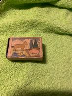Vintage Houten speelgoed in lucifer Doos, Antiek en Kunst, Ophalen of Verzenden