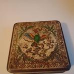 Van Melle vintage blikken koektrommel, papegaai/vogelmotief, Verzamelen, Ophalen of Verzenden, Zo goed als nieuw