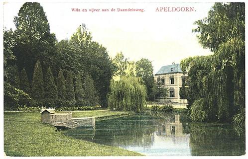 963516	Apeldoorn	 Villa en vijver aan den Daendelsweg 	Nette, Verzamelen, Ansichtkaarten | Nederland, Ongelopen, Gelderland, Ophalen of Verzenden