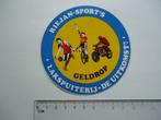 sticker oud Geldrop Wielrennen TI RALEIGH peter post motorcr, Verzamelen, Verzenden, Zo goed als nieuw