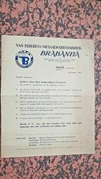 Oude Brabantia v Elderen's metaalwarenfabriek Aalst 1948, Verzenden, Gebruikt, Overige typen