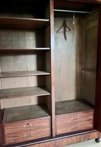 grote uitneembare antiek mahonie kledingkast hang/ leg, De doofpot, 200 cm of meer, 150 tot 200 cm, Antiek biedermeier