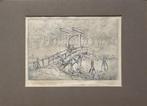 Willem Frederik Haas "Ophaalbruggetje", gesigneerd, Antiek en Kunst, Ophalen