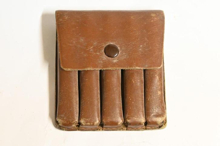 leren etui voor patronen kogelgeweer jacht duitsland, Verzamelen, Militaria | Algemeen, Landmacht, Overige typen, Duitsland, Ophalen of Verzenden