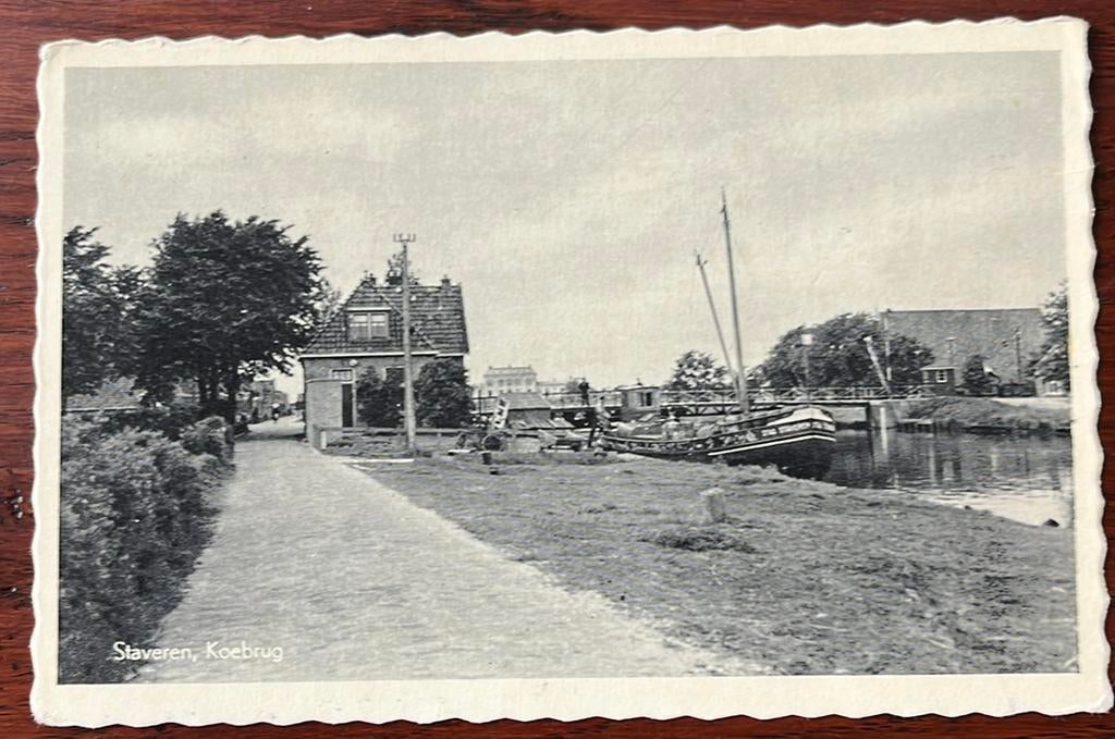 Staveren, Stavoren Koebrug jaren 40-50, Ophalen of Verzenden, 1940 tot 1960, Ongelopen, Friesland
