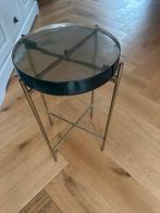 Sissy Boy Bijzettafel - Glas & Goud, Huis en Inrichting, Tafels | Bijzettafels, 45 tot 60 cm, Minder dan 55 cm, Gebruikt, Rond