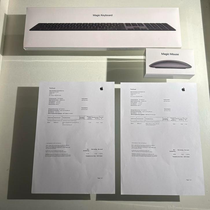Apple Magic Keyboard & Magic Mouse - Space Grey - Nieuw!, Computers en Software, Toetsenborden, Nieuw, Qwerty, Draadloos, Toetsenbord en muis-set