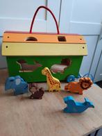 Retro houten blokkenkar. + dieren., Ophalen of Verzenden, Overige typen