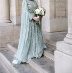 Mintgroen verlovingsjurk, Trouwjurk, Ophalen of Verzenden, Onbekend, Gedragen