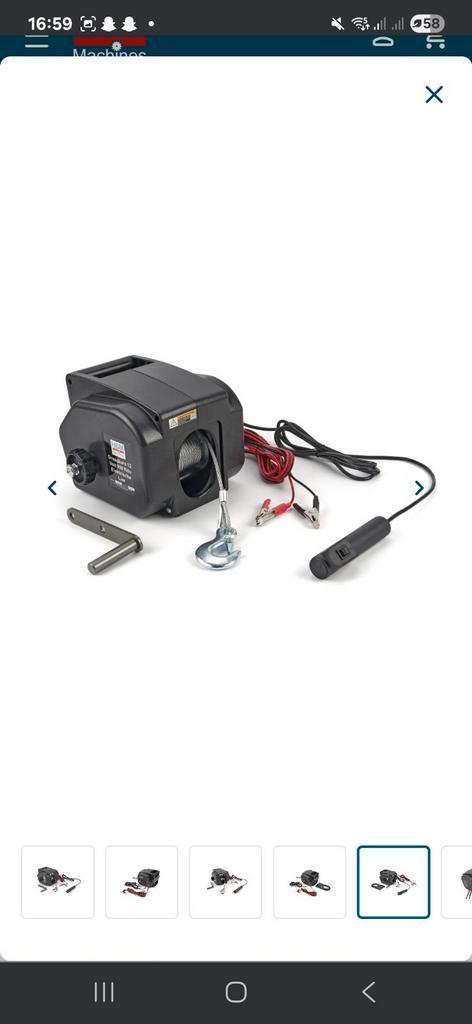 Splinter nieuwe elektrische HBM 12 volt lier in doos, Doe-het-zelf en Verbouw, Lieren en Takels, Nieuw, Ophalen of Verzenden