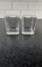 LABEL 5 whisky glazen, 2 stuks, Verzamelen, Glas en Borrelglaasjes, Ophalen of Verzenden, Zo goed als nieuw, Borrel- of Shotglas