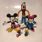 5 x vintage Disney figuur Mickey mini mouse Goofy Katrien, Gebruikt, Ophalen of Verzenden, Overige figuren, Beeldje of Figuurtje