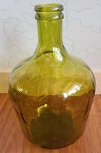 te koop: groene glazen vaas of fles, Gebruikt, Ophalen of Verzenden, Glas, Minder dan 50 cm