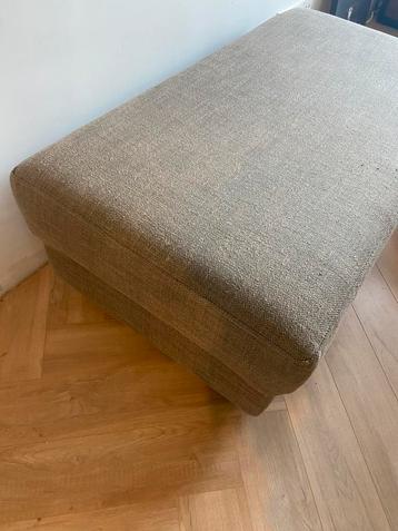 Hocker poef gemêleerd taupe kleurig