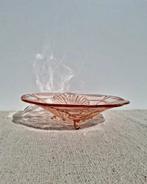 Roze persglas schaal bladmotief bloem, Ophalen of Verzenden