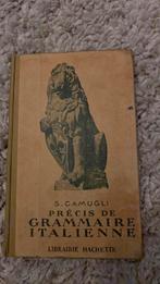 Antiek Franstalig Italiaans grammatica boek (1942), Antiek en Kunst, Antiek | Boeken en Bijbels, Ophalen of Verzenden