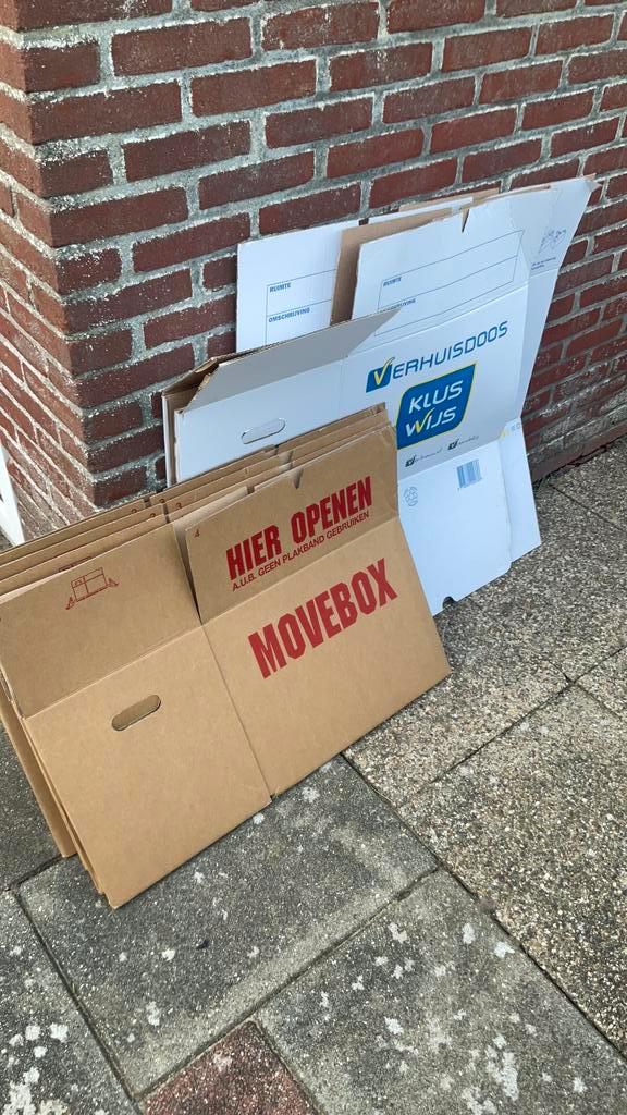 Stevige verhuisdozen, Doe-het-zelf en Verbouw, Kratten en Dozen, Zo goed als nieuw, Doos, 50 tot 75 cm, 35 tot 50 cm, Minder dan 40 cm